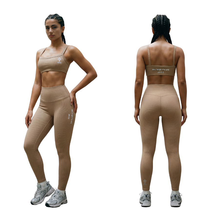 Ribbed Square-Neck Bra