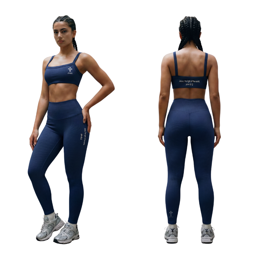 Ribbed Square-Neck Bra
