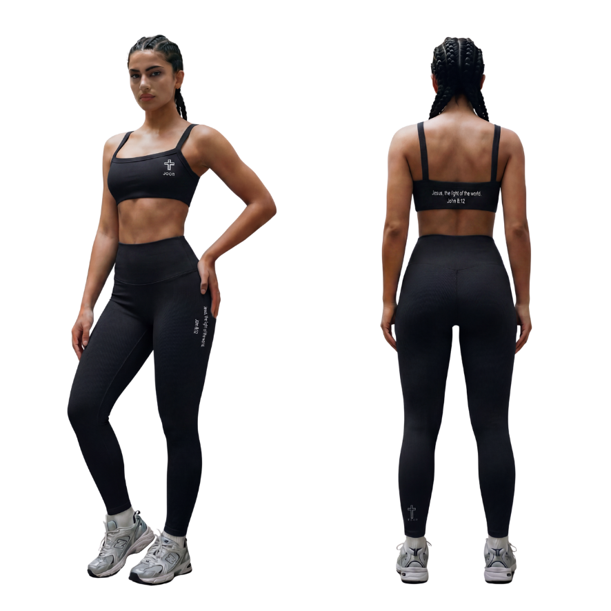 Ribbed Square-Neck Bra