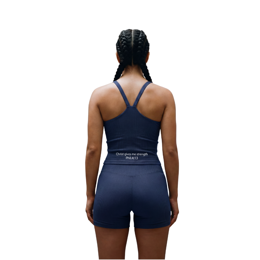 Ribbed Square-Neck Tank