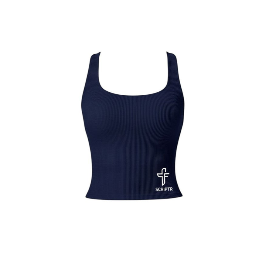 Ribbed Square-Neck Tank