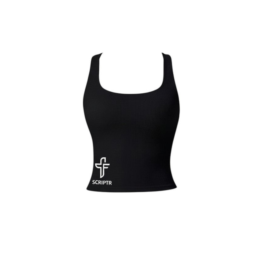 Ribbed Square-Neck Tank