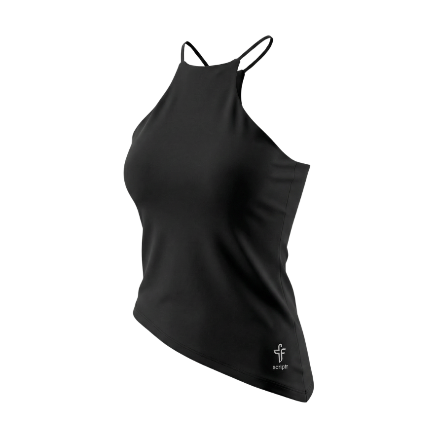 Halter Neck Asymmetric Tank