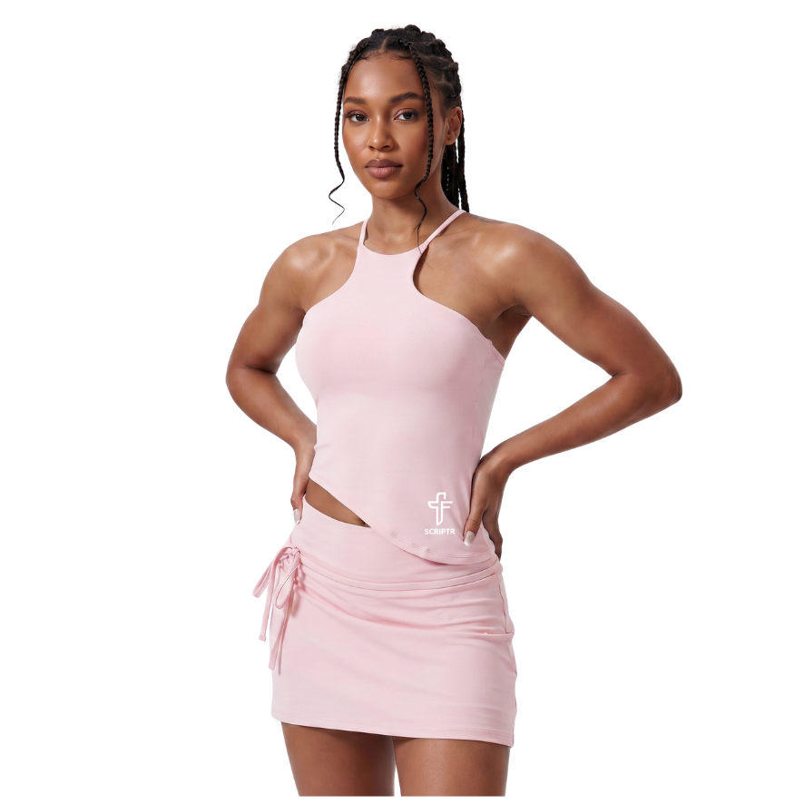 Halter Neck Asymmetric Tank